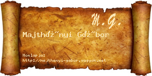 Majthényi Gábor névjegykártya